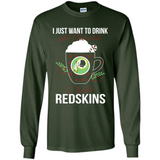I Just Want To Drink Hot Chocolate & Watch Washington Redskins Ugly Christmas Sweater PINGPONG