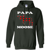 Papa Moose Funny Christmas Plaid Buffalo T-Shirt - Hoodie