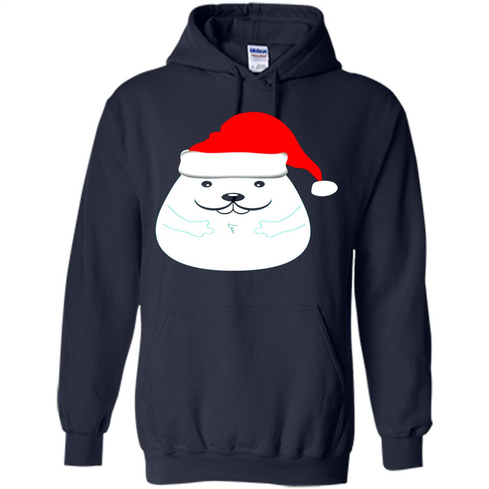Funny Hamster Christmas t-shirt Santa Hat - Hoodie