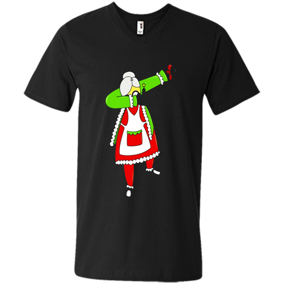 Funny Dabbing Mrs. Santa Claus Christmas Dab - Men's V-Neck