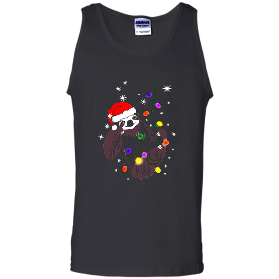 Cute Christmas Choloepus Sloth Santa Led Light Mug - Tank Top