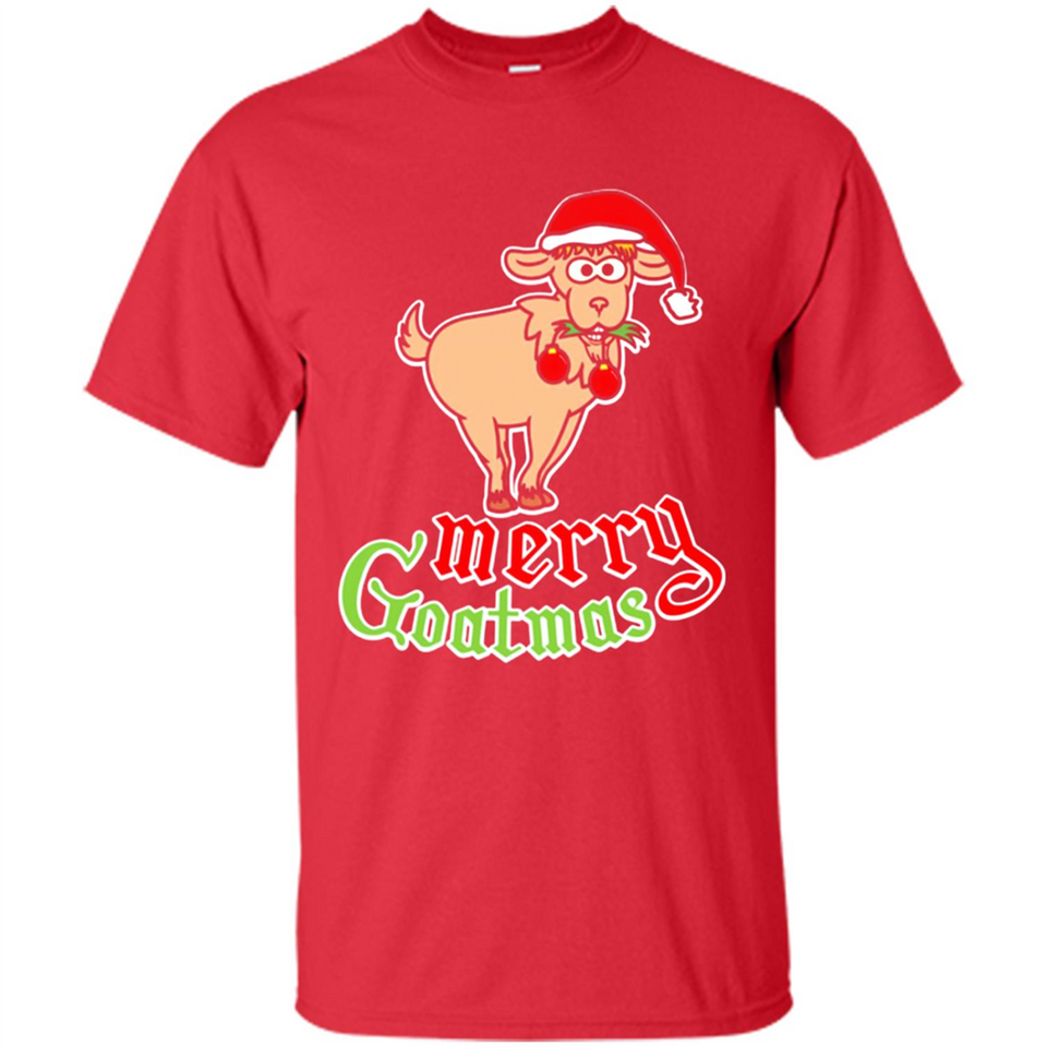 Christmas Merry Goatmas Goat Shirt Santa Hat - Shirt