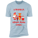 Never Underestimate An April Woman Watches Hallmark Movies Sweatshirt - Premium Short Sleeve T-Shirt