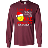 Dear Santa I Really Did Try To Be A Nice Softball Mom T-Shirt - Long Sleeve T-Shirt