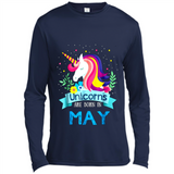 Unicorns are born in May Birthday Rainbow Gift Ladies Custom