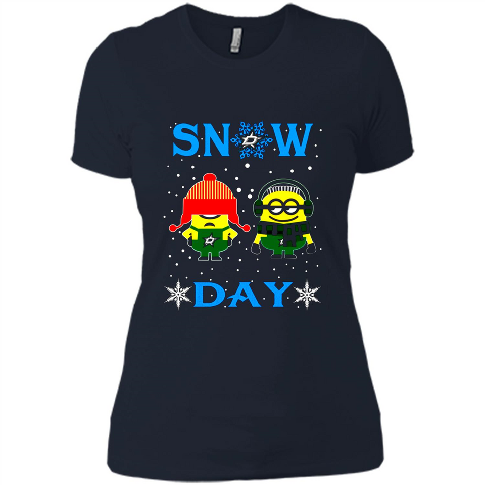 Snow Day Shirt For Dallas Stars Vs Minion Fans pingpong