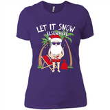 Let It Snow Elsewhere - Ladies' Boyfriend T-Shirt