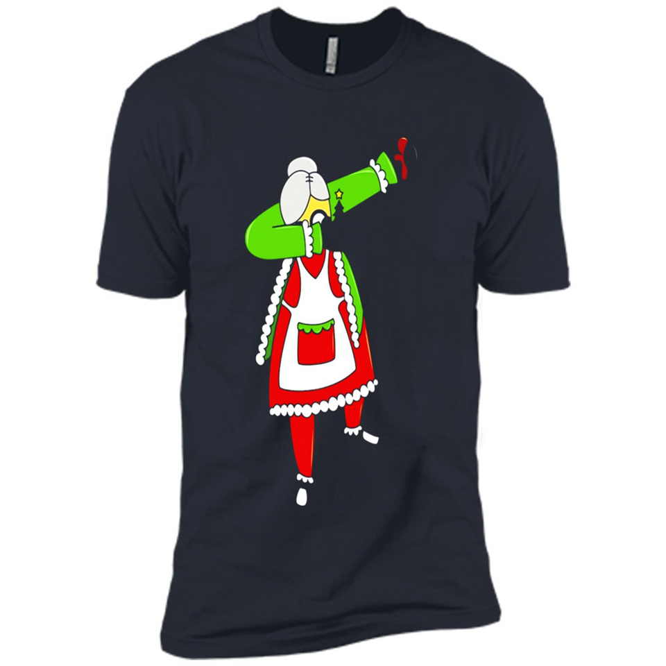 Funny Dabbing Mrs. Santa Claus Christmas Dab - Premium Short Sleeve T-Shirt