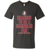Reasons to be a Florida State Seminoles Fan Complete List on Back - Men's V-Neck