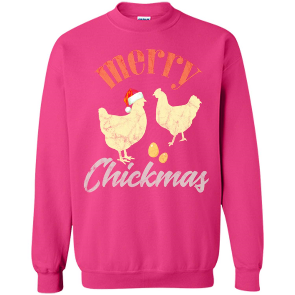 Christmas Chicken Vintage Shirt Funny Santa Hen Farmer Lover - Sweatshirt
