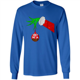 GRINCH HAND HOLDING CHRISTMAS ORNAMENT - DON'T BE A GRINCH PINGPONG