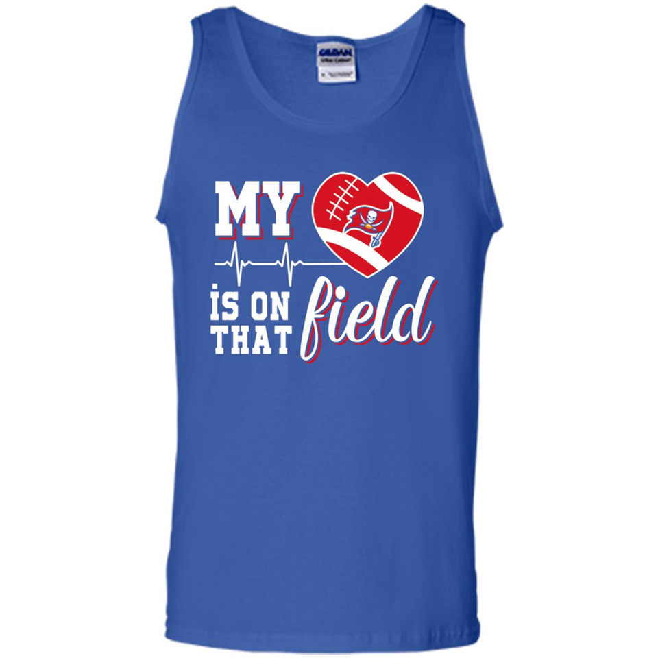 Tampa Bay Buccaneers Football My Heart is on that Field - Tank Top