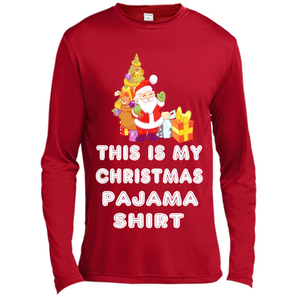 This is My Christmas Pajama Shirt - Santa Bear Tree Gift Tee