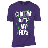 Chillin With My Ho's Funny Christmas - Premium Short Sleeve T-Shirt