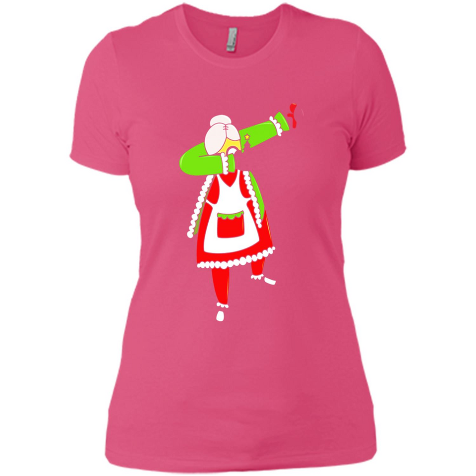 Funny Dabbing Mrs. Santa Claus Christmas Dab - Ladies' Boyfriend T-Shirt