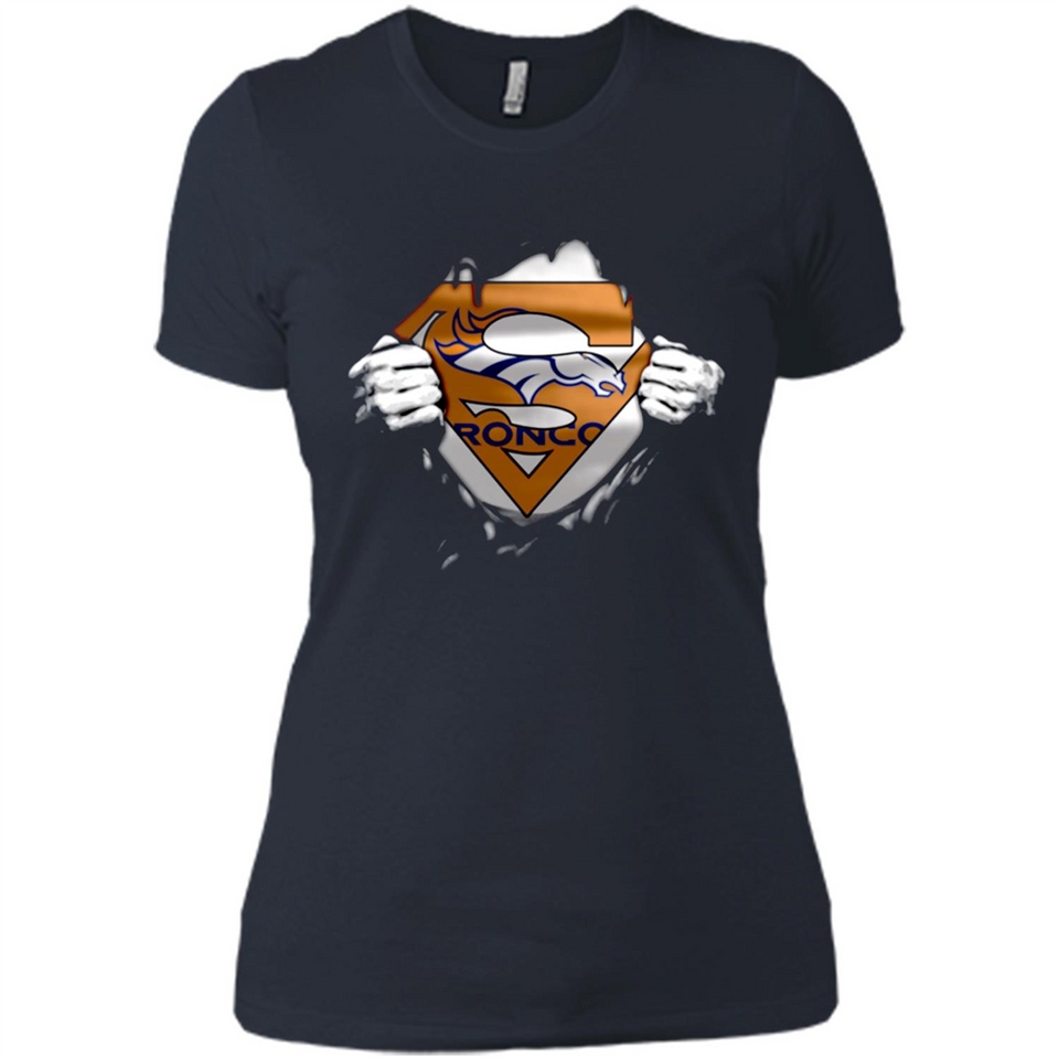 Denver Broncos And Superman Fans - Ladies' Boyfriend T-Shirt