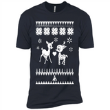 Rudolph and Clarice Ugly Christmas Sweater - Premium Short Sleeve T-Shirt