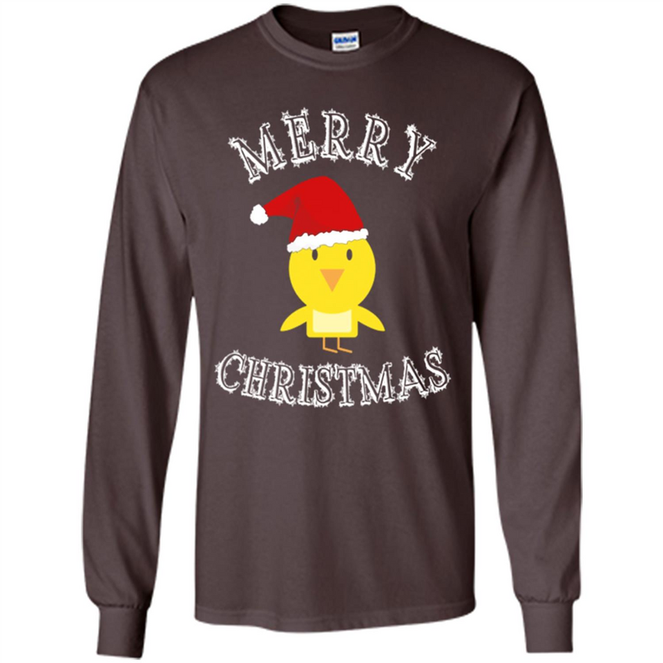 Bird Santa Merry Christmas T-Shirt - Birds Watchers Xmas - Long Sleeve T-Shirt