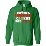 Womens Funny Eating Christmas Cookies For Two Pregnancy - Hoodie