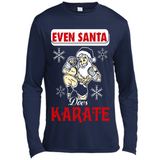 Even Santa Does Karate - Funny Karate - Canvas Long Sleeve T-Shirt