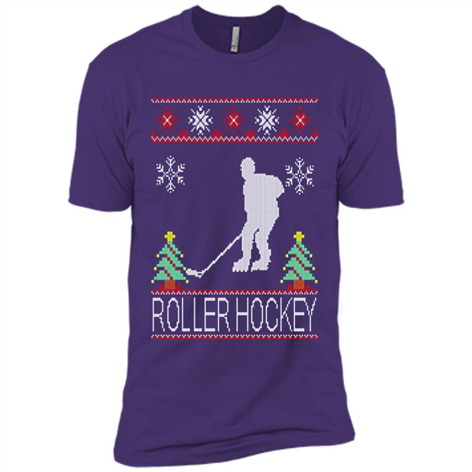 roller hockey Christmas ugly
