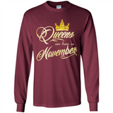 Queens Are Born In November Golden T-Shirt