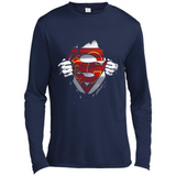 Calgary Flames And Superman Fans - Canvas Long Sleeve T-Shirt