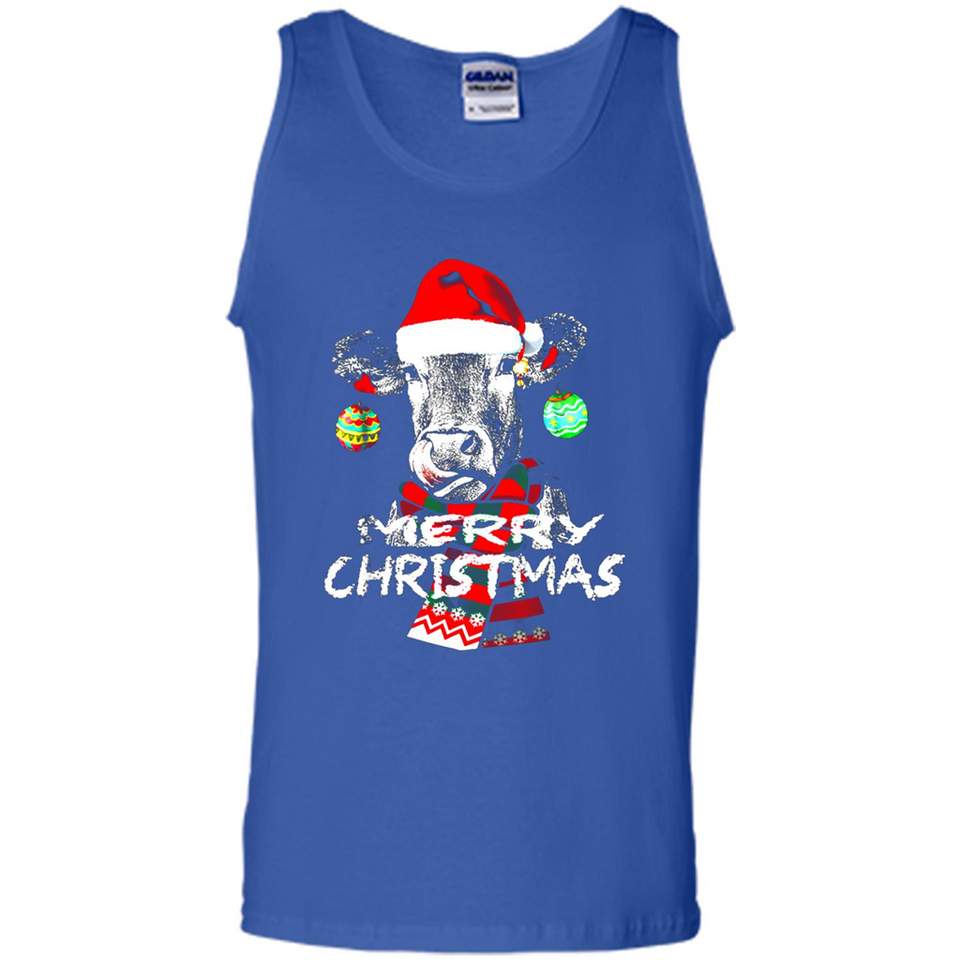 Fabulous Mooey christmas Heifers Cow Christmas lights - Tank Top