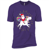 Unicorn And Santa Christmas - Premium Short Sleeve T-Shirt