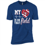 San Francisco 49ers Football My Heart is on that Field - Premium Short Sleeve T-Shirt