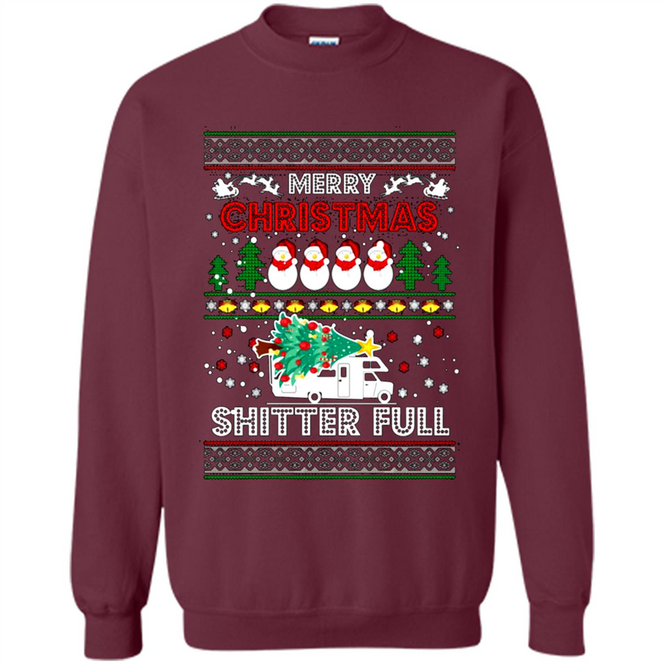 Merry Christmas Shitter Full Christmas Tree Snowman PING PONG