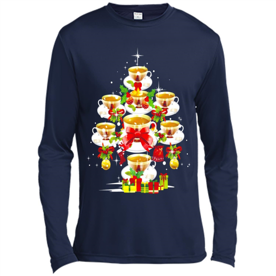Tea Christmas Tree T-shirt Funny Tea Xmas Gift