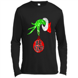 Christma Season With Green Grinch Hand Be Kind - Canvas Long Sleeve T-Shirt
