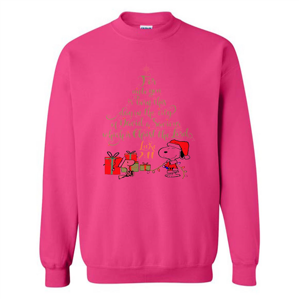 Snoopy Merry Christmas with Christmas tree T-Shirt - Sweatshirt