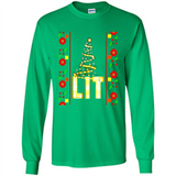 Funny Lets Get Lit Christmas Tree - Long Sleeve T-Shirt