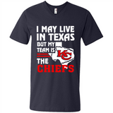 I May Live In Texas But My Team Is The Chiefs - Men's V-Neck