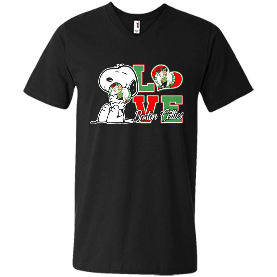 Snoopy loves NBA Boston Celtics - Men's V-Neck