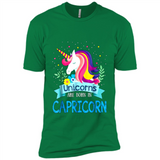 Unicorns are born in Capricorn Birthday Rainbow Gift Custom Ultra Cotton