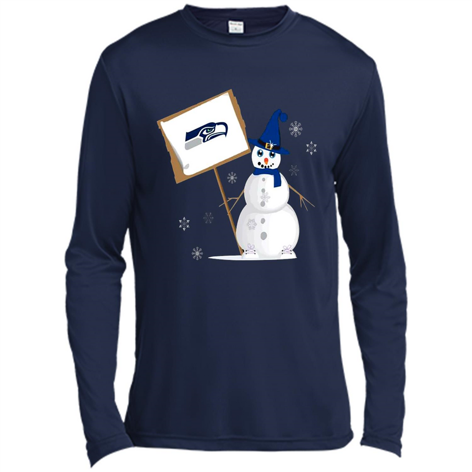Seattle Seahawks Snowman Funny
