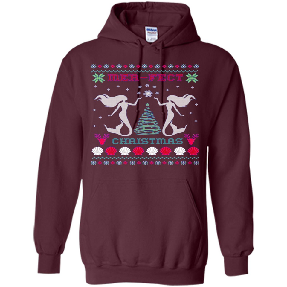 Mermaid Mer-Fect Ugly Christmas Sweater - Hoodie