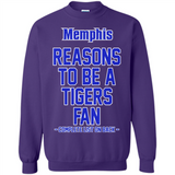 Reasons to be a Memphis Tigers Fan Complete List on Back - Sweatshirt