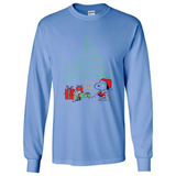 Snoopy Merry Christmas with Christmas tree T-Shirt - Long Sleeve T-Shirt