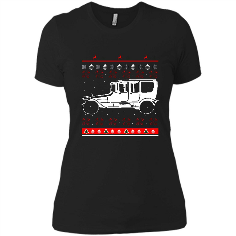 Christmas Ugly Sweater Automobile Ugly Christmas Sweater - Ladies' Boyfriend T-Shirt