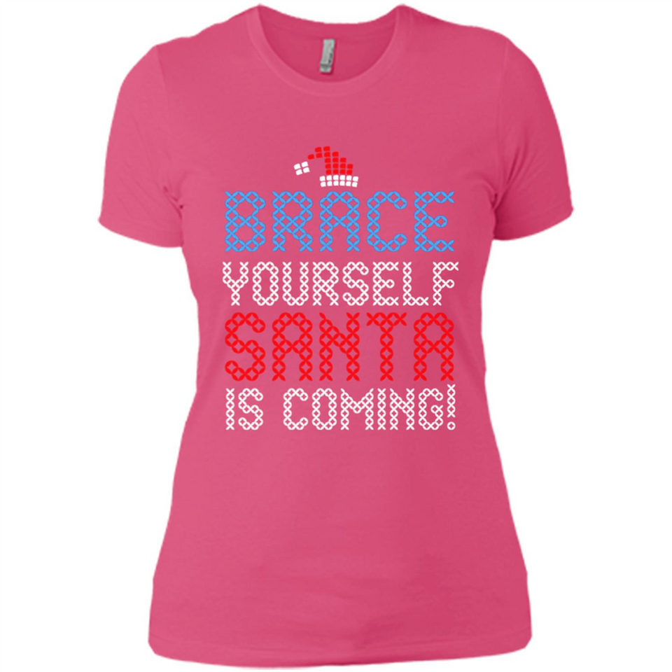 Brace Yourself Santa is coming Christmas - Ladies' Boyfriend T-Shirt