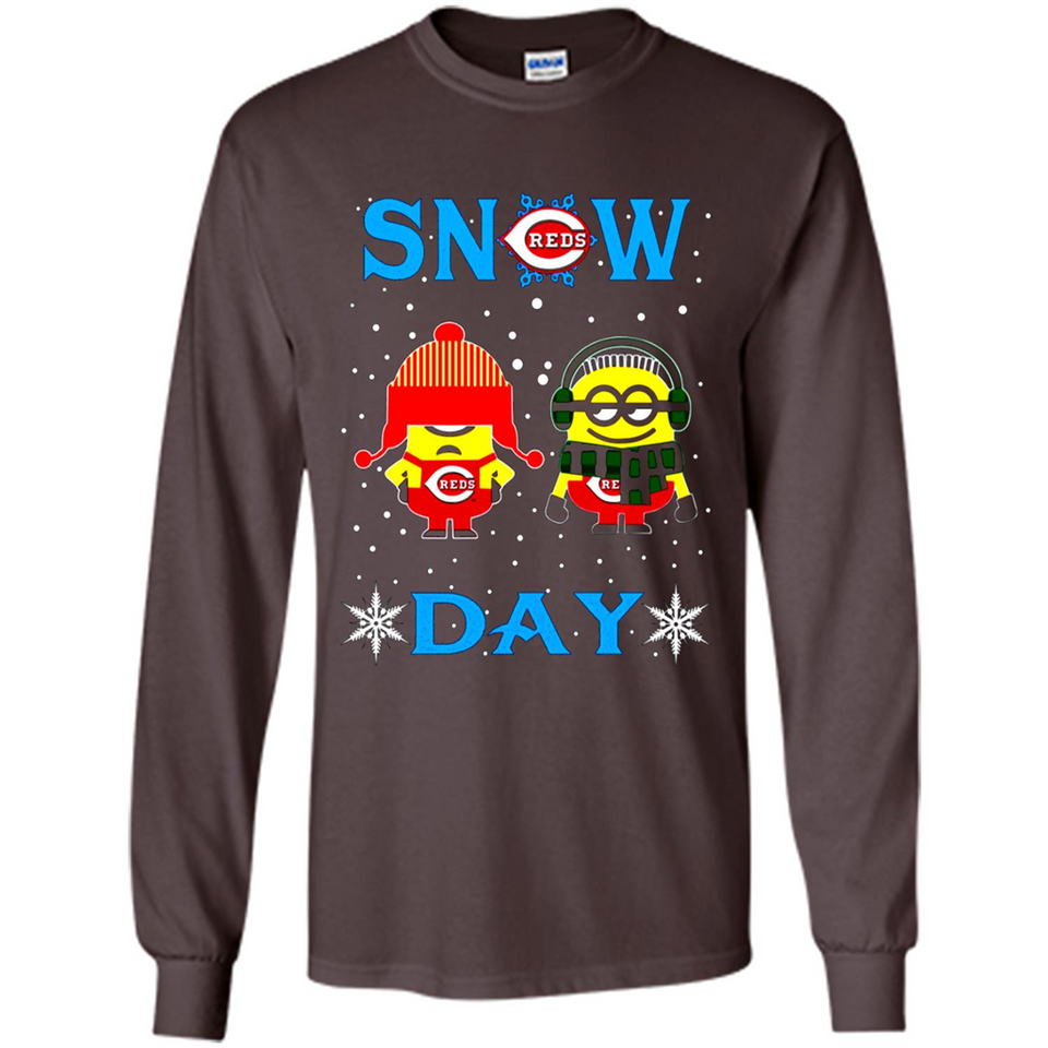 Snow Day Shirt For Cincinnati Reds Vs Minion Fans pingpong