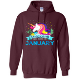Unicorns are born in January Birthday Rainbow Gift Custom Ultra Cotton