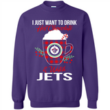 I Just Want To Drink Hot Chocolate & Watch Winnipeg Jets Ugly Christmas Sweater PINGPONG