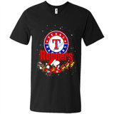 Snoopy Christmas Texas Rangers - Men's V-Neck