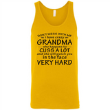 Don't Mess With Me My Grandma Is Crazy And She Will Punch You - Canvas Unisex Tank