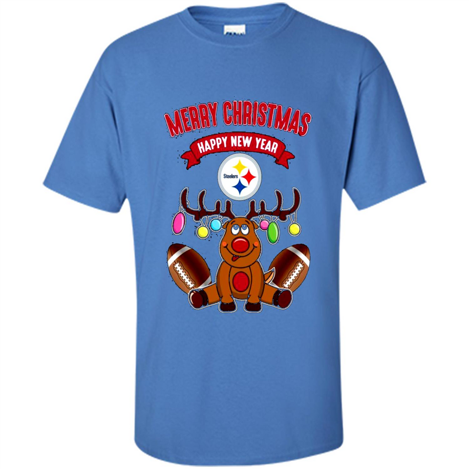 Pittsburgh Steelers NFL Reindeer Funny Merry Christmas And Happy New Year